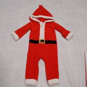 Carter's Santa Bodysuit 12m Zip Up